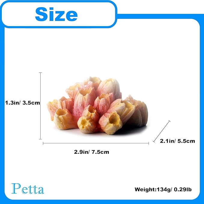 Resin Coral Plant Decorations Artificial Ornament Decor Resin Colorful Coral Reef Decoration Accessories for Betta Fish Tank Aquarium Landscape,Medium,1 Pcs