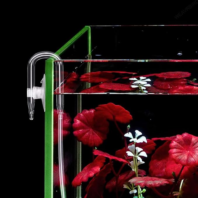 POPETPOP U Shape Aquarium Glass Co2 Diffuser: 4 Pcs Fish Tank Co2 Regulator - Aquarium U Tube Check Valve for Fish Tank Air Pump Accessories - Transparent
