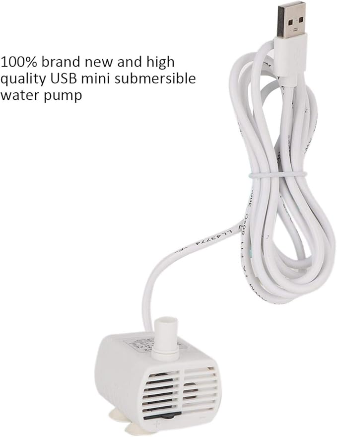 1-3W USB Mini Submersible , Mobile Phone Charger Aquarium , White for Aquarium Resin Fountain