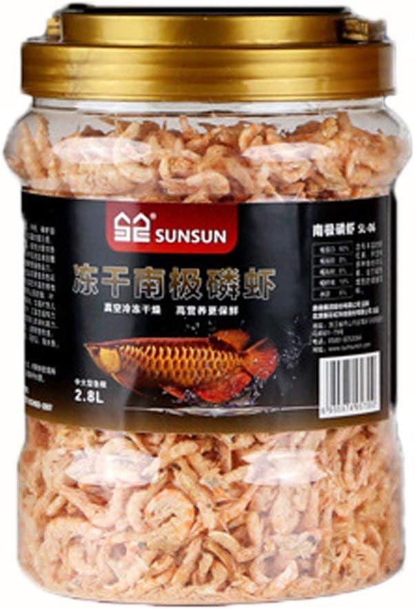 2000ml Fish Food Aquarium Pond Fish Food Arowana Food Floating Shrimp Freeze Dried Krill Carnivore Koi Tropical Cichlid Turtle (2000ml)