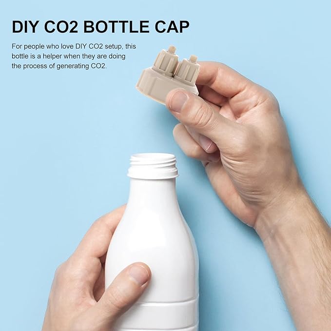 4-Pack Aquarium Bottle Caps Quickly Twist DIY Reactor Caps for Fish Tank Air Pump Accessories Plant Diffuser 1.29X1.29X1.18 Inches