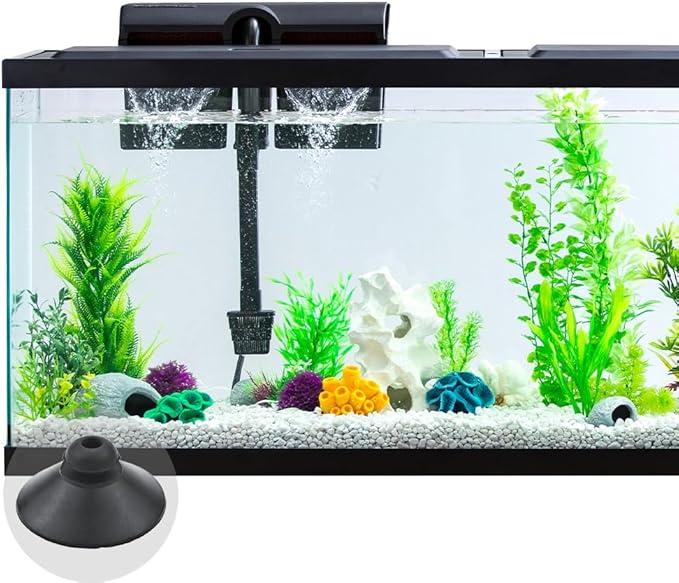 24PCS Rubber Fish Tank Suction Cups Black Sucker Clips Fish Tank Attachments for Tank Pump, Overhead Line Tube, Fish Tank Aeration Setup