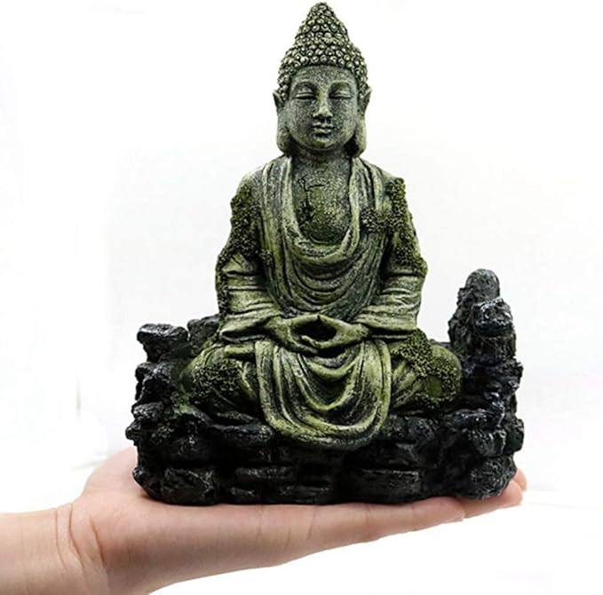 OMEM Fish Tank Decorations Buddha Statue Aquarium Ornaments