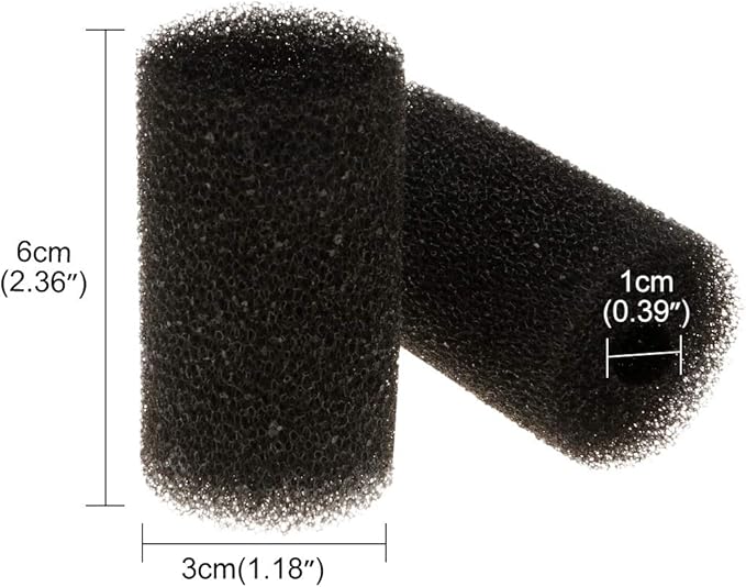 Senzeal 4PCS Pre-Filter Foam Sponge Roll Aquarium Filter Intake Cover for Aquarium Fish Tank(Small)