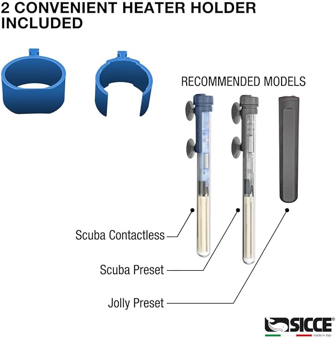 Sicce Aqua Filtra 20 Hang On Back Aquarium Fish Tank Power Filter Up to 20 Gallon Aquariums - Quiet 3-Stage HOB for Freshwater & Saltwater