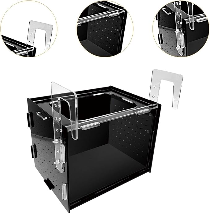 Fish Breeder Box Isolation Box Transparent Separator Easy Installation Hatchery Incubator for Baby Fish Betta Guppy, 30x20x20cm