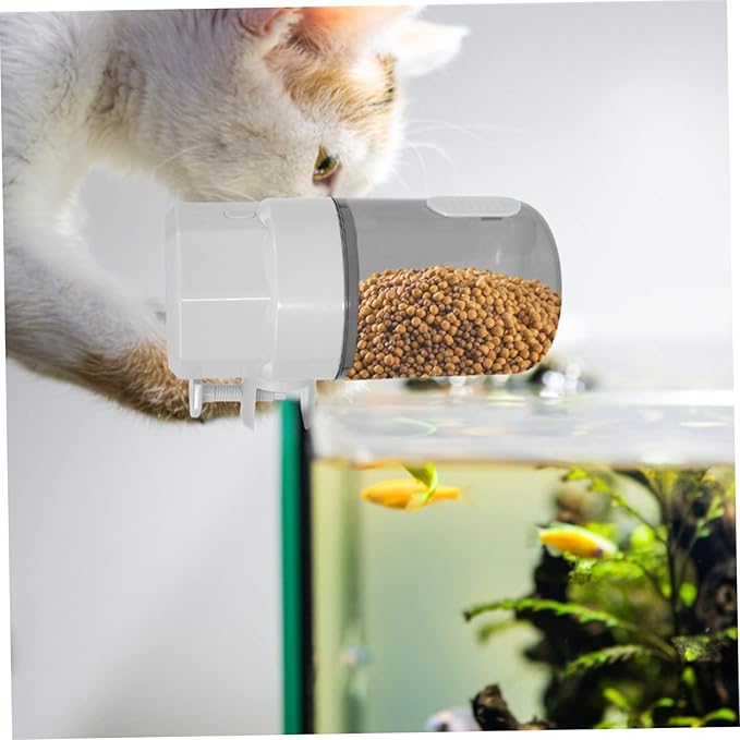 TOYANDONA Automatic Fish Feeder for Aquarium Timing Dispenser for Goldfish Betta Tortoise Capacity Easy Installation Smart Feeding for Healthy Fish Growth