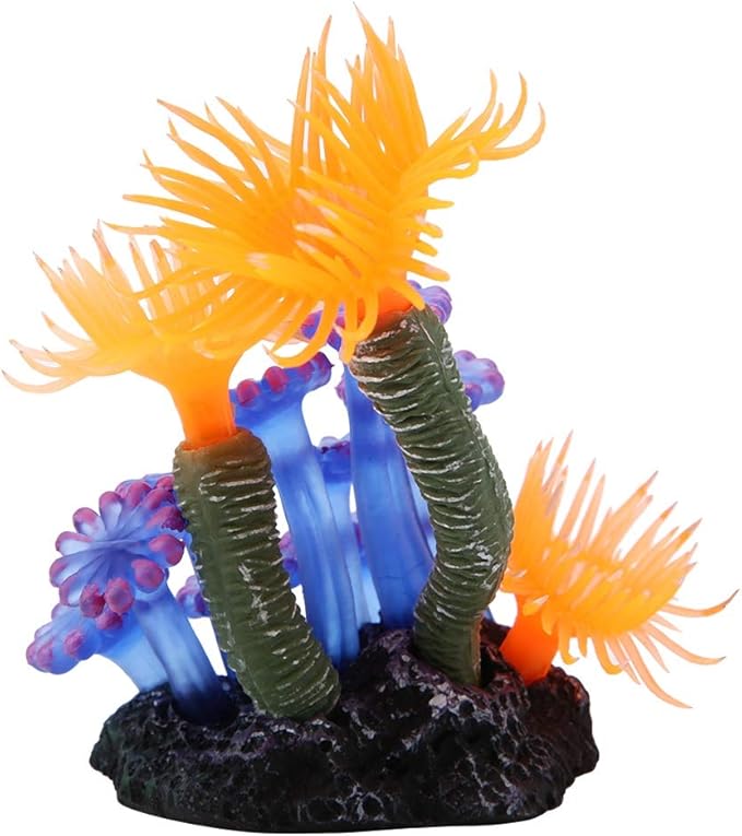 TOPINCN Artificial Aquarium Fish Simulation Silicone Plants Flower Plastic Soft Sea Anemone Landscape Decoration