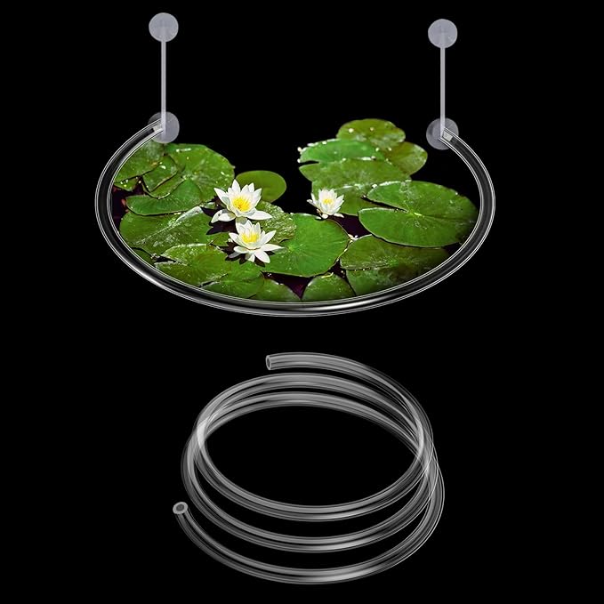 2 Pack Aquarium Floating Plant Corral, Floating Plant Fence, Aquarium Plant Barrier, Separates Floating Plants, Auto Adjust Height with Water Level for All Floating Plants and Aquariums