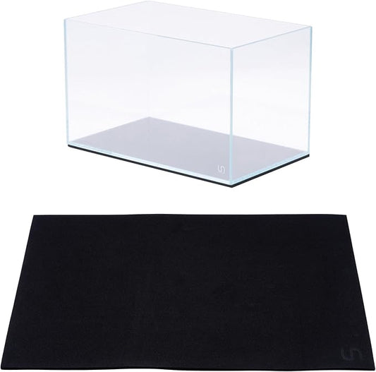UNS Leveling Mat - 36x22cm | 14.17x8.66in, 5mm - Non-Slip Dense Foam Freshwater Saltwater Aquarium Mat for Planted Tanks, Marine Coral Reef, Turtle Reptile Enclosure, Betta Fish Shrimp Tank - Black