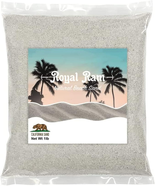 Royal Ram 1 Pound Natural California Sand - for Interior Decor, Vase Filler, Sand Crafts, Aquariums, Terrariums, Gardening & More