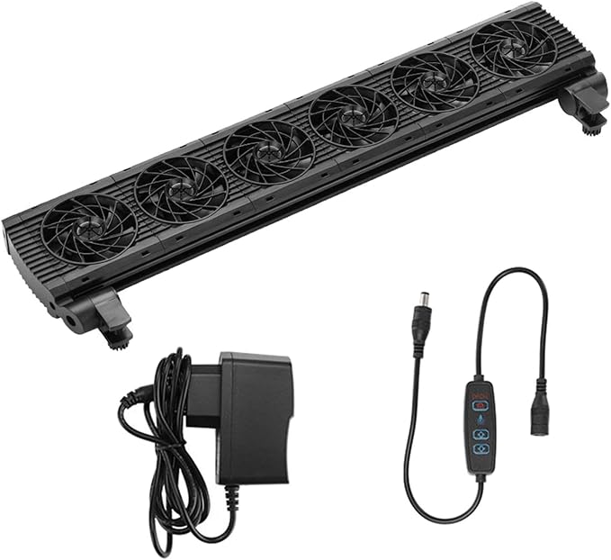 Aquarium Chiller Fish Tank Fan Variable Speed Cooling System Water Chiller Hydroponic Cooling Machine for Salt/Fresh Water, 6