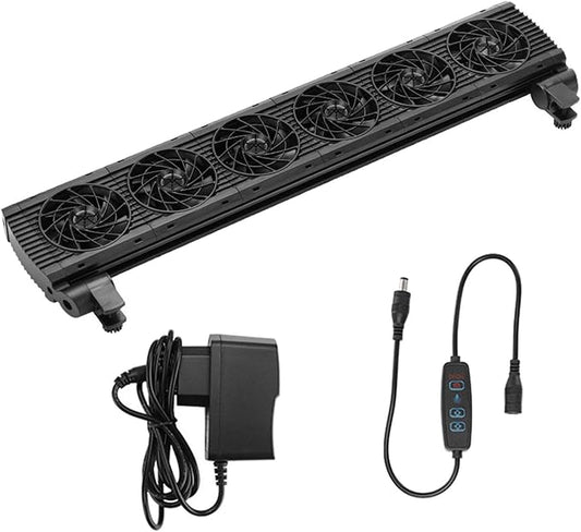 Aquarium Chiller Fish Tank Fan Variable Speed Cooling System Water Chiller Hydroponic Cooling Machine for Salt/Fresh Water, 6