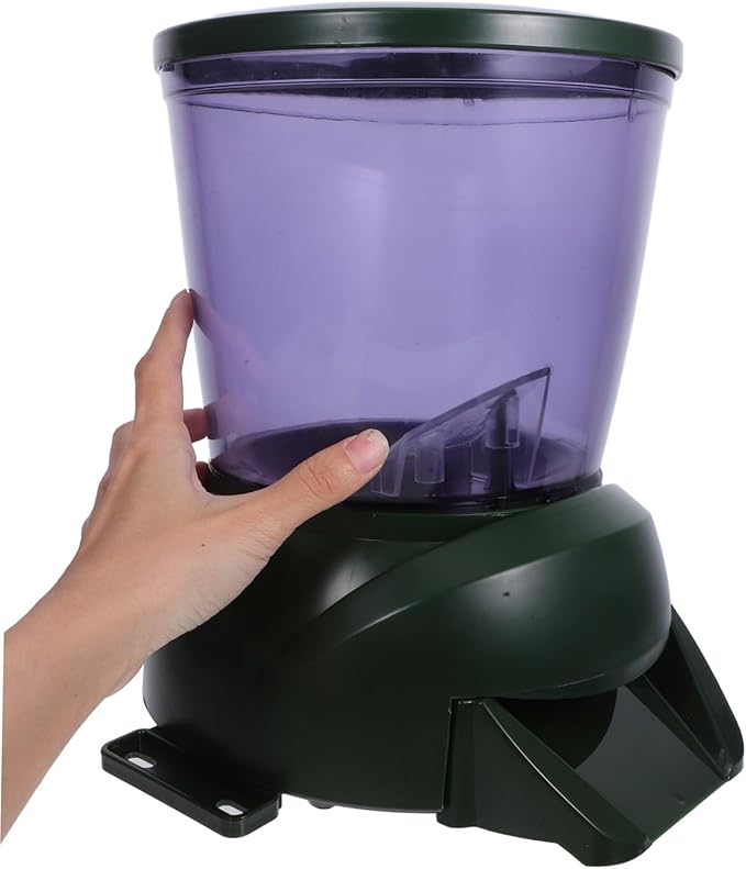 Automatic Fish Feeder with LCD Display Timing and Quantitative Feeding for Small Ponds and Aquariums Pellet Food Dispenser for Up to Days Battery Operated Without Batteries