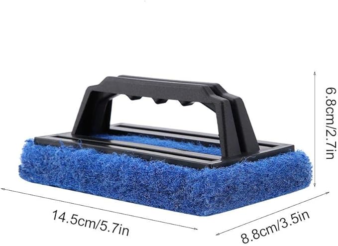Yosoo Aquarium Fish Cleaning Brush, Glass Scraper Cleaner, Aquarium Cleaning Tool, Hand-held Plastic Bathroom Tile Surfaces Household Kitchen