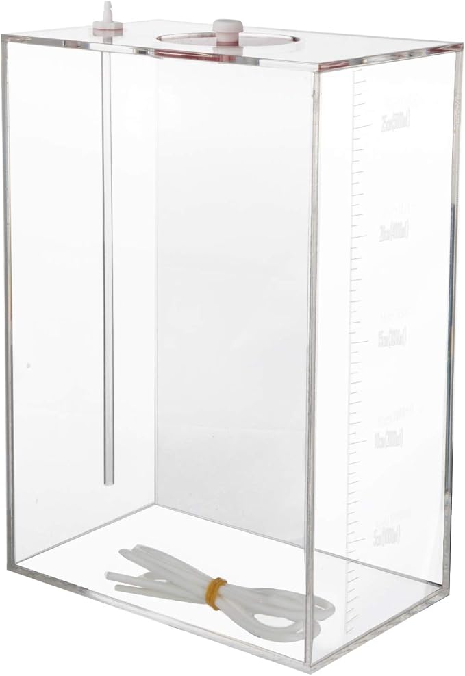 Aquarium Choice Acryli Made Liquid Storage Bucket Doing Pump Reservoir Container (4.7 * 7.4 * 10.9 Inch;5000ml/5L（Red）)