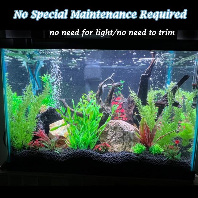 Aquarium Plants,Artificial Fish Tank Decorations Decor Plastic Plants Set 18 Pcs Landscaping Decorations Fish Tank Accessories,Small to Large,Tc1804