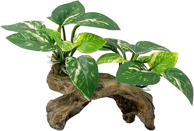 Fish Tank Decorations Aquarium Decor Ornaments Betta Silk Leaf pad Hammock Artifical Driftwood cave Goldfish Bowl Accessories (Type-C)