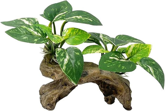 Fish Tank Decorations Aquarium Decor Ornaments Betta Silk Leaf pad Hammock Artifical Driftwood cave Goldfish Bowl Accessories (Type-C)