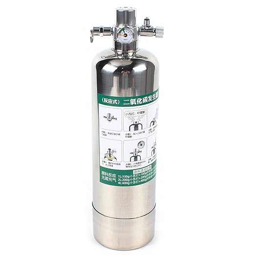 Aquarium CO2 Generator System Kit Carbon Dioxide Reactor Kit Air Flow Adjustment Vavle Bubble Counter for Plants Aquarium