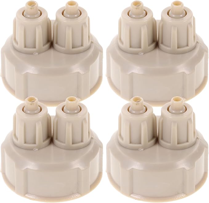 4-Pack Aquarium Bottle Caps Quickly Twist DIY Reactor Caps for Fish Tank Air Pump Accessories Plant Diffuser 1.29X1.29X1.18 Inches