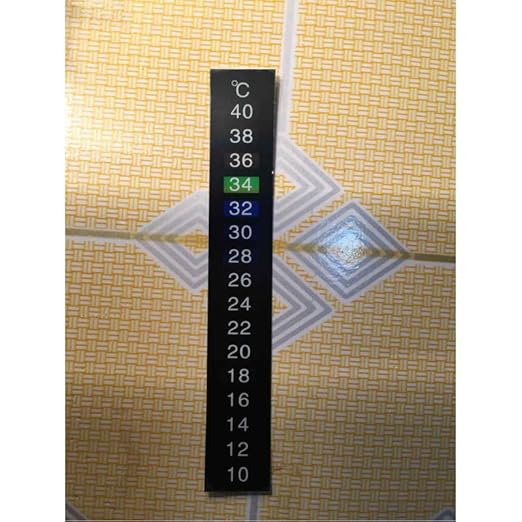 Generric 10 Pieces Temperature Strips Display Stick On Thermometer Strip Temperature Display for Fermenting, Brewing, Wine, Beer, Kombucha or Aquariums