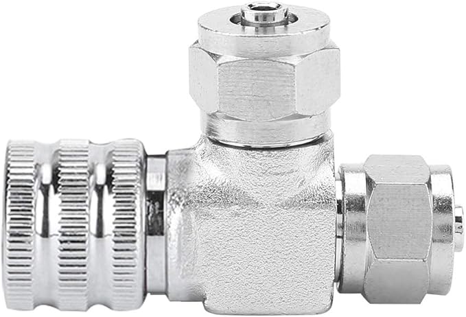 CO2 Regulator Check Valve,Stainless Steel Needle Valve for Water Aquarium CO2 Bubble Counter with Check Valve for CO2 Diffuser Atomizer Regulator Injection System (Double-head