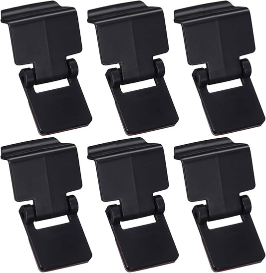 Mikikit 6Pcs Reptile Feeding Tank Buckles Turtle Terrarium Lid Locks Secure Latches for Amphibious Rainforest Turtle Tanks Easy Install Durable Plastic 1.96X1.18X0.98In