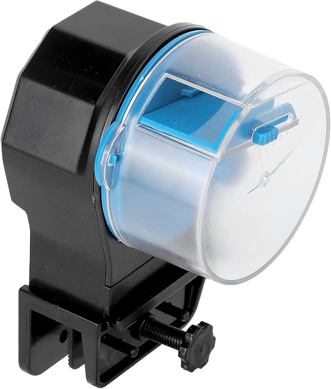 Automatic Fish Feeder Timed Convenient Installation Fish Food Dispenser (Blue)