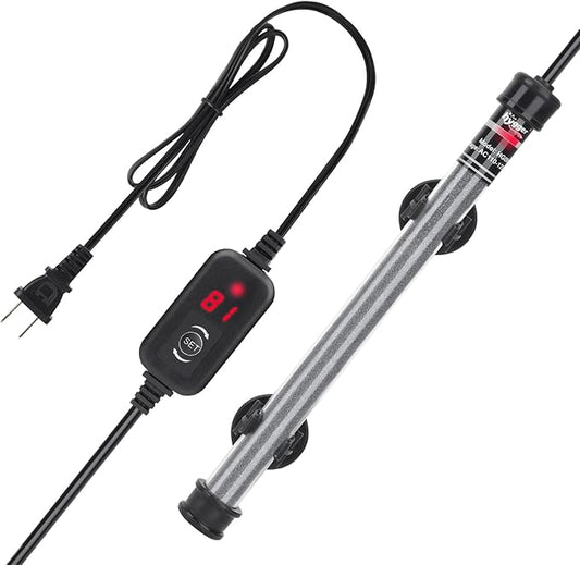 hygger Submersible Aquarium Heater, 100W 150W 200W 300W Adjustable Fish Tahk Heater with Temperature Controller, LED Display, Small Aquarium Betta Heater for up to 20/26/40/48 Gallons