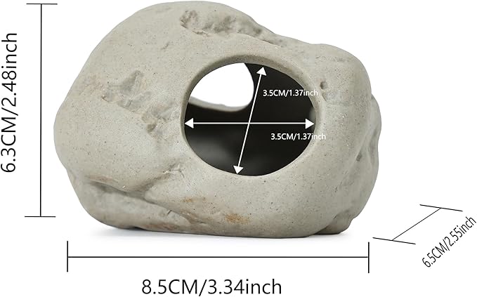 ALEGI Aquarium Rock Cave Decor for Shrimp Cichlid Hiding Breeding (Set 8)
