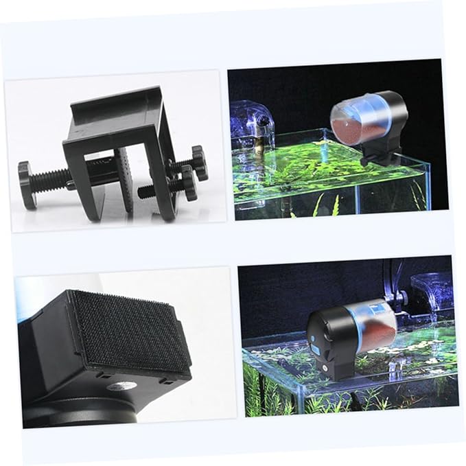 Yardwe Fish Food Dispenser for Aquarium Auto Feeder Fish Automatic Betta Feeder Timer Set 2 Aa Batteries Required