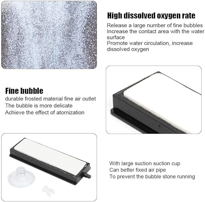 Aquarium Air Stone, eecoo Aquarium Nano Air StoneFish Tank Aeration Refiner Aeration Bubble Stone Oxygen Pump Bubble Diffuser