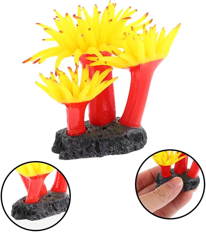 Artificial Coral Plant Aquarium Decor Realistic Plastic Decoration for Fish Tanks Gardens Landscapes Easy to Clean for Aquatic Environments