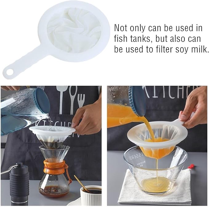 2pcs Shrimp Brine Collector Net Separator Artimia Harvest Sieve Strainer for Filter Brine Shrimp Hatchery Fry Brine Shrimp Eggs for Hatching Baby Fish Separator (200 mesh)