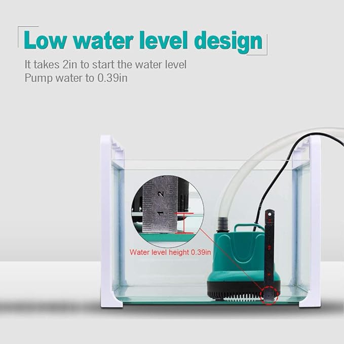 Upettools Submersible Water Pump, Ultra Silence Circulation Multifunctional Water Pump with Handle For Pond, Aquarium, Hydroponics, Fish Tank Fountain with 5.9ft (1.8M) Power Cord (40W)