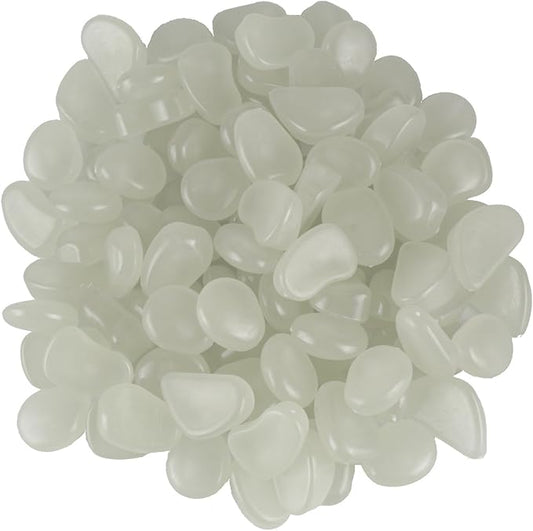 Glow in The Dark Gravel Fluorescent Resin Pebble for Fish Tank/Aquarium/Garden Decoration Luminous Cobblestone Decor Plastic Stone 250 g (Yellow-Green)