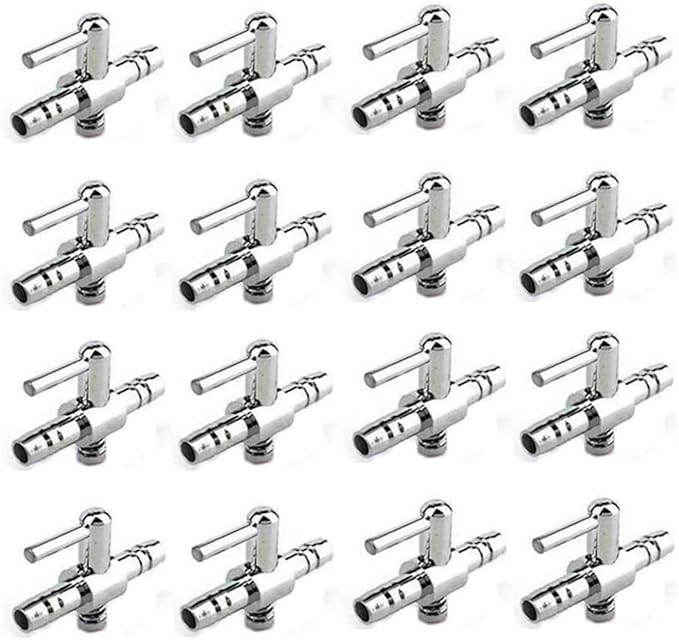 Aquarium Fish Tank Air Flow Control Lever Pump Single Way Valve, 16Pcs