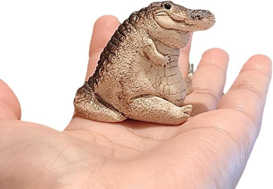 Small Crocodile Fish Tank Decorations, Cute Lively Crocodile Aquarium Decoration, Animal Fish Tank Display Decor,Ornamen Artificial Resin Accessories.