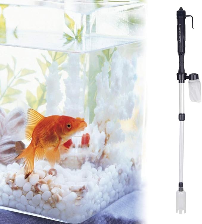 Electric Aquarium Gravel Cleaner, Wireless Fish Tank Cleaning Pump with Telescopic Tube, Multi - Functional Sand Washer for Water Change and Waste Removal in Freshwater