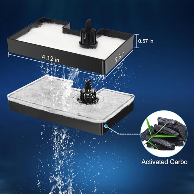 DaToo Fish Tank Replacement Filter Cartridges for DF060 1.6 Gallon Aquarium Starter Kits
