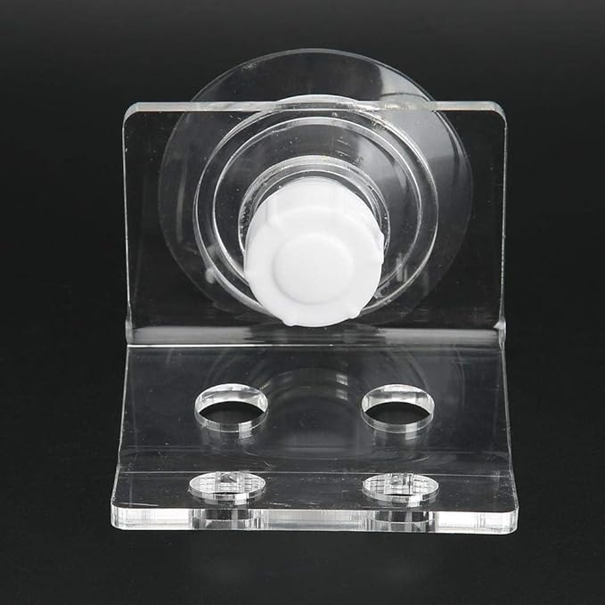 GLOGLOW Racks Holder, 2Pcs Frag Rack Acrylic Aquarium Rack Transparent Fish Bracket Holder Aquarium 4 Holes Front Loading Bending SPS Button Base