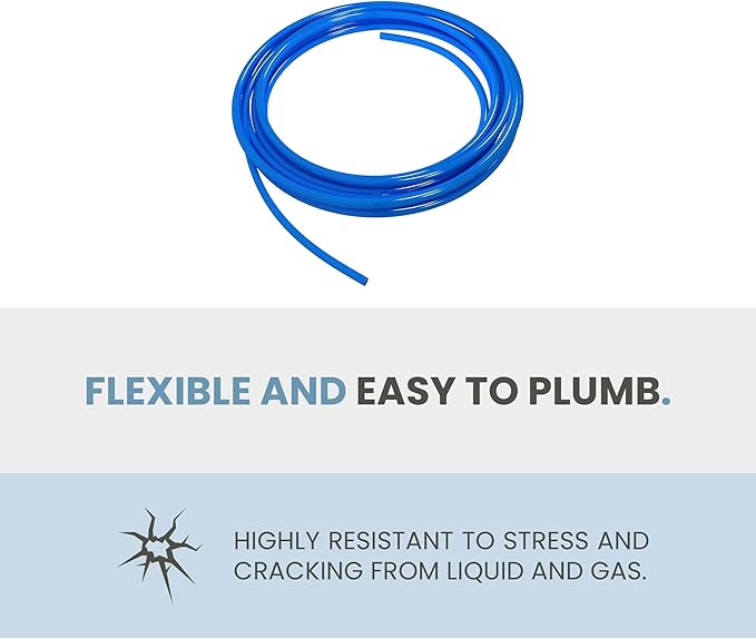 AQUATICLIFE 1/4” Polyethylene Reverse Osmosis RO Tubing, 50 feet – Blue