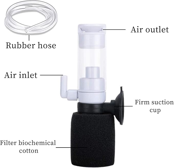 WishLotus Portable Aquarium Filter, Internal Purifier Fish Tank Filter, Mini Multi Layer Power Filter for Fish Tank, Sponge Fish Filter is Suitable for Freshwater and Saltwater Household Tank/Aquarium