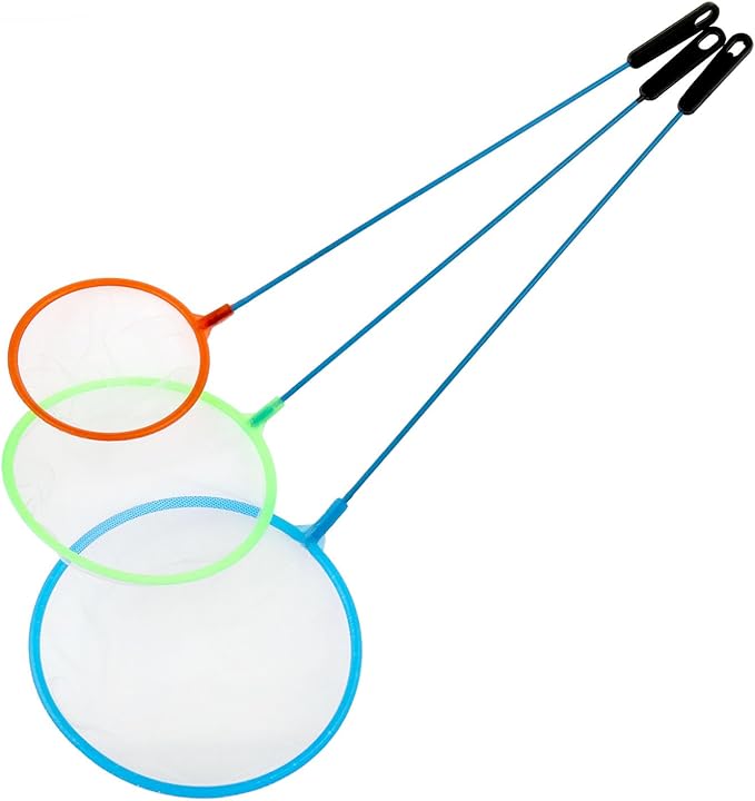 3-piece Sets Aquarium Fish Net Mini Baby Bumper Shrimp Net Small Fish Fine Net Suitable for All Fish (Random Color)