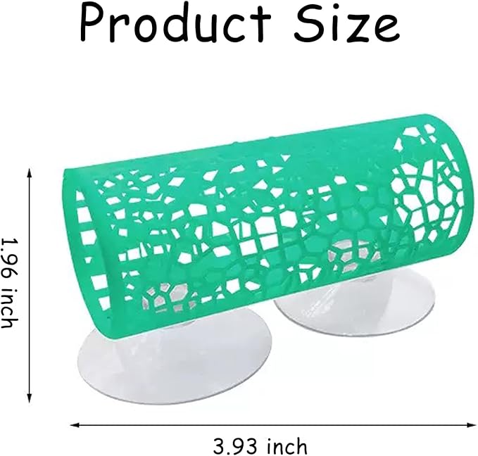 Plastic Aquarium Hideaway Cave with Flow-Through Design - Decorative Tunnel for Betta Fish, Guppies & Shrimp with Secure Suction Cup