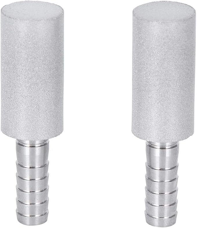 Zerodis 2Pcs 1/4 Inch Air Stone, Air Pump Accessories for Aquarium Cylinder Bubble Diffuser Airstones for Aquarium Fish Pump Aeration Diffusion Stone