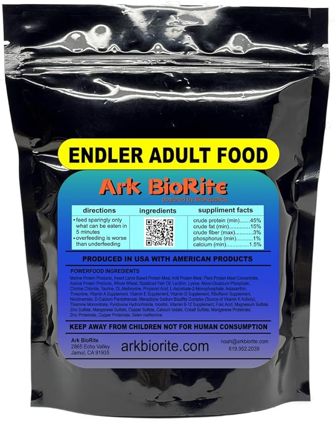 1oz All Natural Endler Spl Powerfood, Highly Nutritious, Vitamins, Minerals Balanced Complete Fish Food – Breeders Superfood