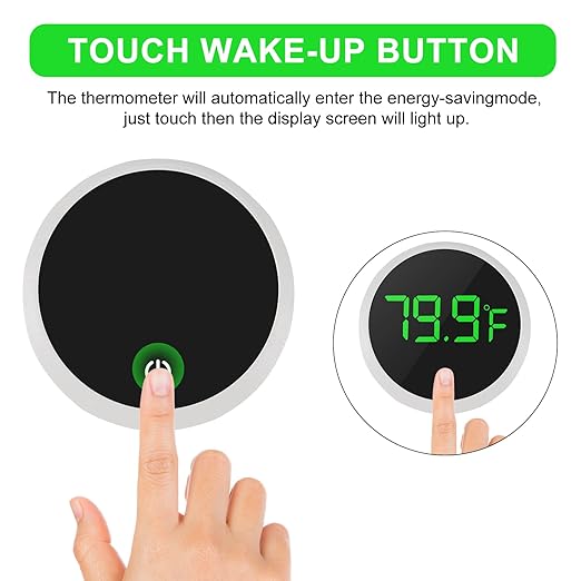 2PACK LED Aquarium Thermometer - 5S Refresh Speed Touch Screen Fish Tank & Terrarium Water Temperature Test Digital Thermometer
