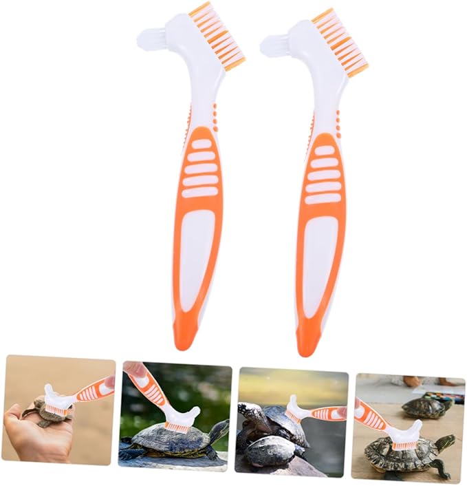 2Pcs Turtle Shell Cleaning Brush Aquatic Tortoise Shell Mud Brush Multi-Functional Double-Sided Brushes for Household Cleaning